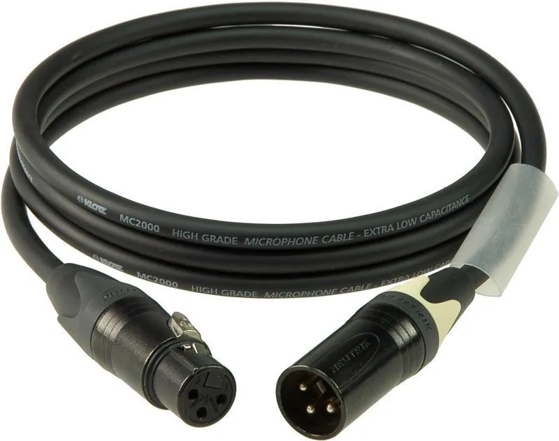 Klotz mikrofonní kabel XLR-XLR, barevné kódování, Neutrik konektory, 10m
