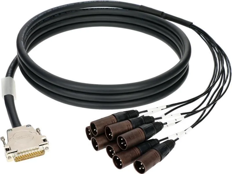 Klotz D-Sub kabel 25p na 8 x XLR 3p, 8 kanálový, symetrický, 1m