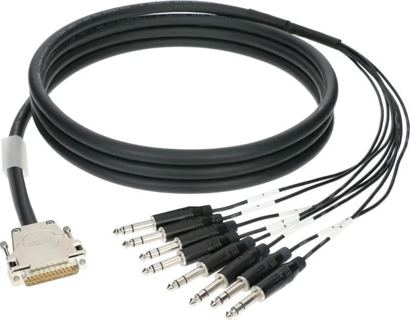 Klotz D-Sub kabel 25p - 8 x TRS, 8 kanálový analogový loom, symetrický, 3m