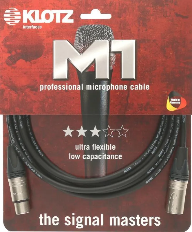 Klotz mikrofonní kabel XLR 3p Neutrik konektory, 15m