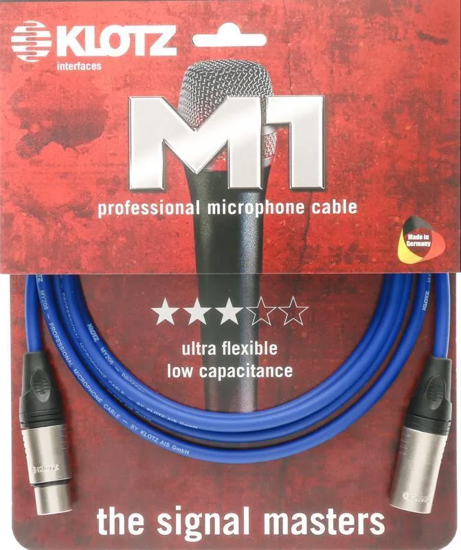 Klotz mikrofonní kabel XLR 3p, niklové konektory, 15m