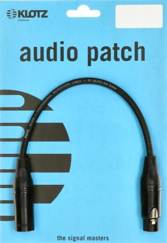Klotz mikrofonní kabel XLR 3p, Klotz konektory, 0,6m