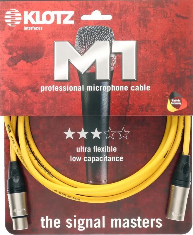 Klotz M1 pro mikrofonní kabel XLR 3p samice/samice nikl Klotz konektory - 20m