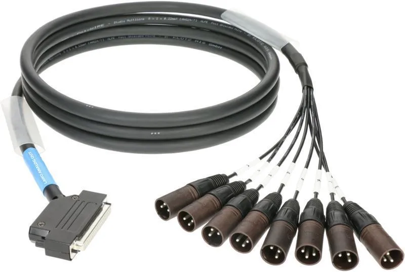 Klotz D-Sub kabel 37p, 8 x XLR 3p, 8 kanálový analogový loom, 3m