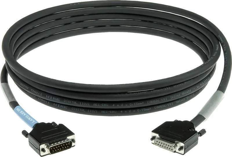 Klotz D-Sub kabel 15p samec, 15p samice, 4 kanály, 2,5m