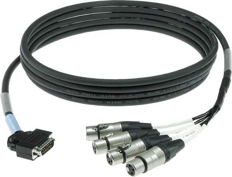 Klotz D-Sub kabel 4 x XLR 3p, 4 kanály, digitální, 3m