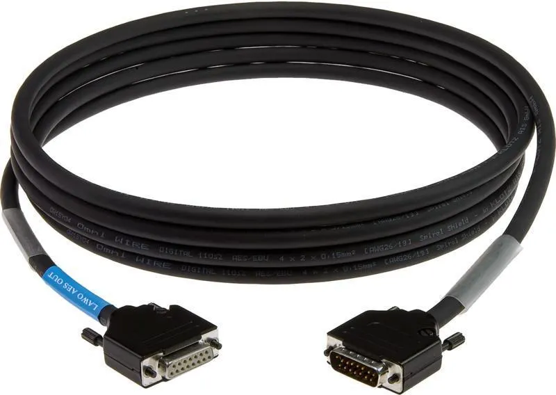 Klotz D-Sub kabel 15p samec - 15p samice 4 kanálový digitální loom - OUT - 2,5m