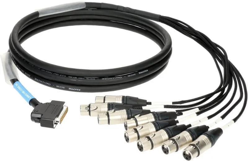 Klotz D-Sub kabel 25p, 8 x XLR 3p, 8 kanálový digitální loom, 8m
