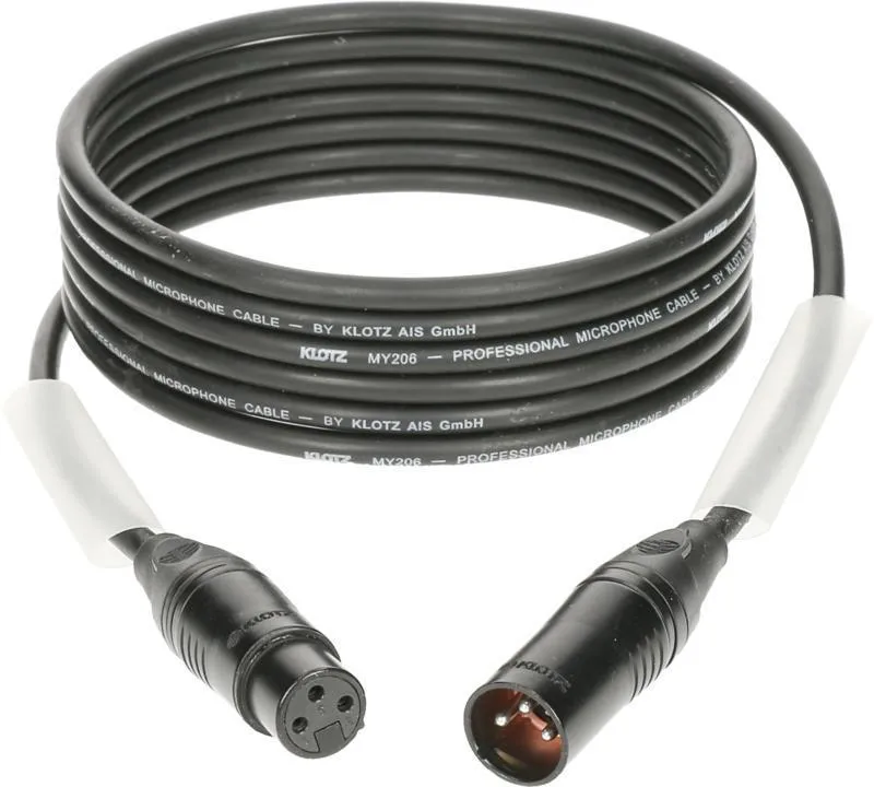 Klotz mikrofonní kabel XLR-XLR, 0,5m, 10 kusů, Klotz konektory