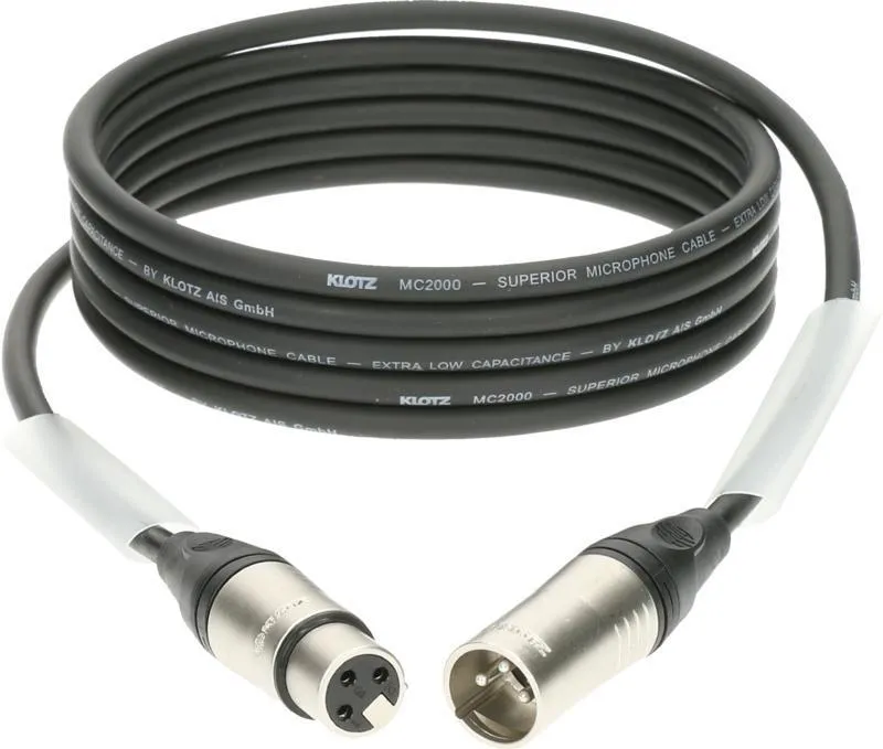 Klotz mikrofonní kabel XLR-XLR, 2m, 10 kusů, Klotz konektory