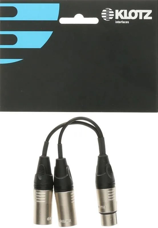 Klotz XLR Y-adaptér - 0,2m, 2 x XLR 3p