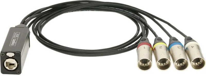 Klotz CATLink MINI 4-cs. síťový kabel etherCON, 4 x XLR 5p, 1,5m
