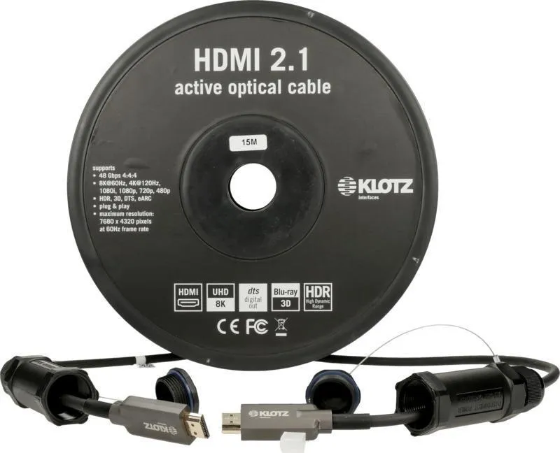 Klotz HDMI 2.1 AOC Link - aktivní optický kabel, pancéřovaný, 30m