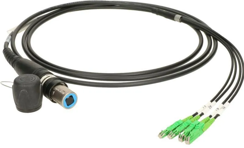 Klotz optický kabel opticalCON QUAD na 4x E2000/APC - 10m, single-mode OS2