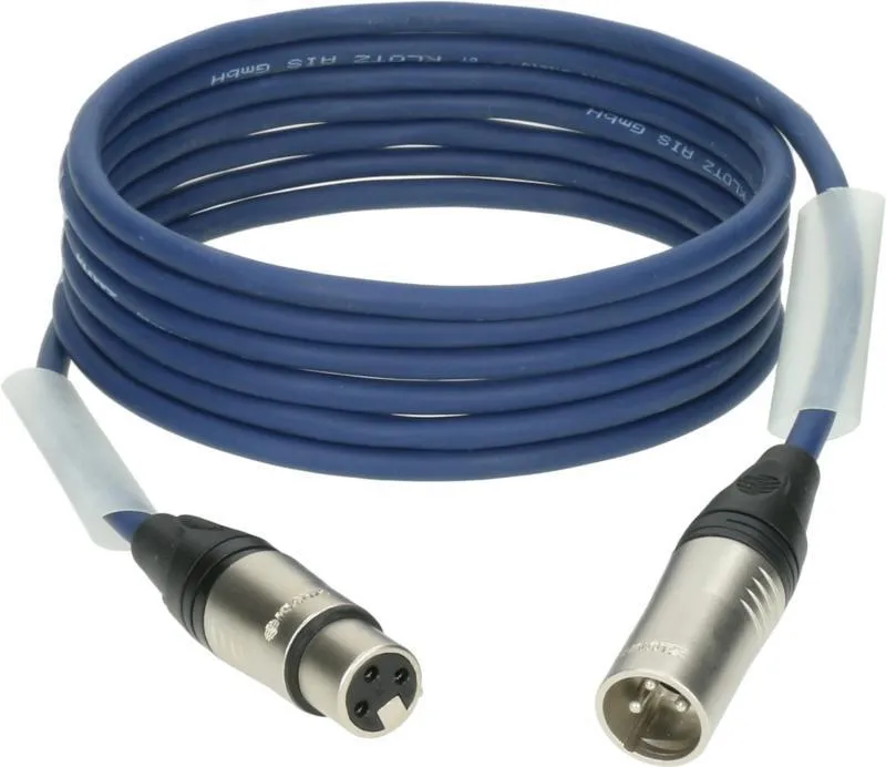 Klotz kabel AES a DMX, dvojité stínění, XLR 3p, nikel, 1,5m