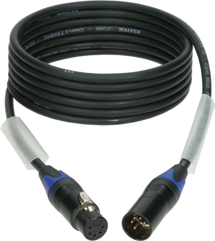 Klotz DMX kabel ultra flexibilní, XLR 5p, černý, 2m
