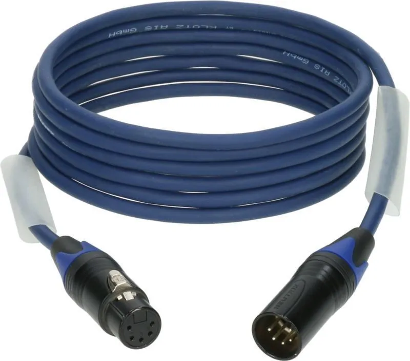 Klotz DMX kabel 20m, dvojité stínění, XLR 5p, Neutrik, černý