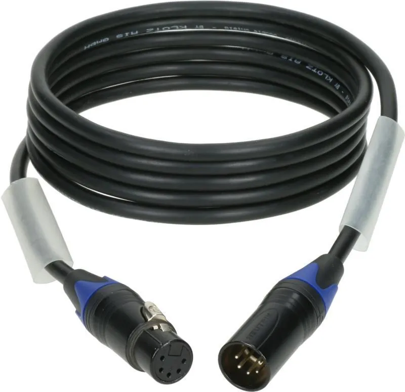 Klotz DMX kabel nízké ztráty, XLR 5p, černý, 20m