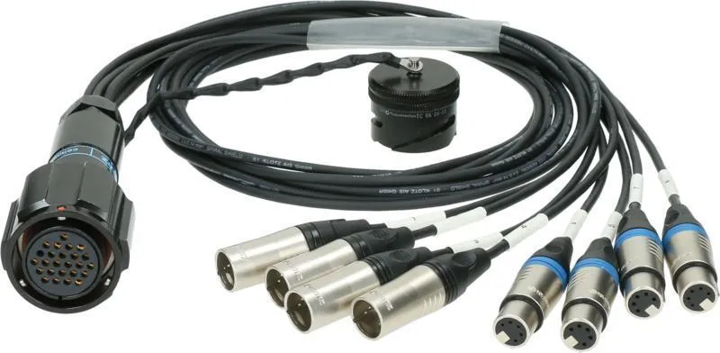 Klotz IM kabel RMP 25p matka, 4x XLR 5p samice, 4x XLR 5p samec, DMX fanout, PVC, 1,2m