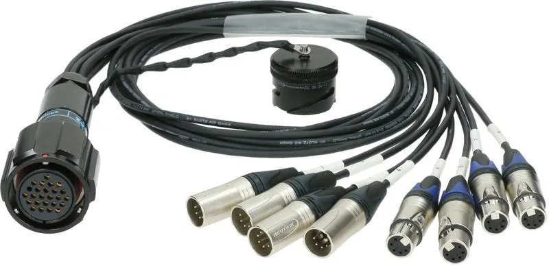 Klotz OT1000 - RMP 25p samice - 4x XLR 5p samice / 4x XLR 5p samec, DMX rozbočovač, PVC, 1,2m