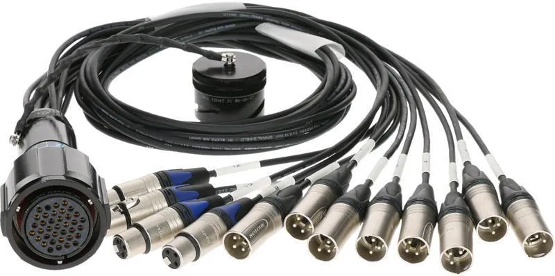 Klotz RMP-12 XLR kabel - 8x XLR 3p samec, 4x XLR 3p samice, 1,2m