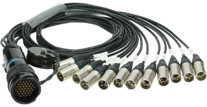 Klotz RMP-16 XLR kabel - 12x XLR samec, 4x XLR samice, digitální fanout, PVC, 1,2m