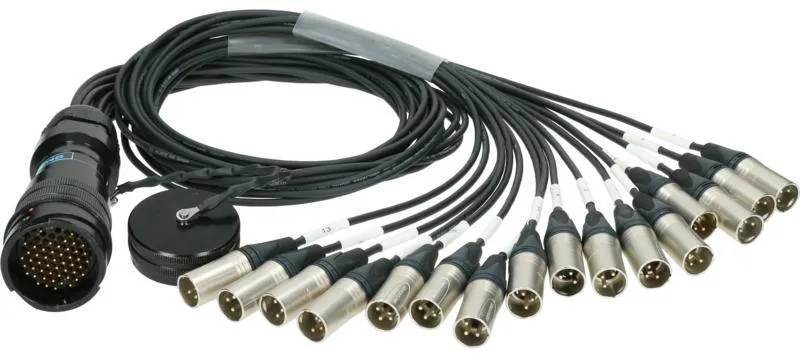 Klotz RMP-16 XLR kabel - 16x XLR konektor, digitální fanout, PVC, 1,2m