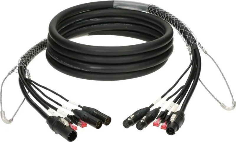 Klotz hybridní kabel CAT5e a DMX, 2 x RJ45, 2 x XLR 5p, powerCON TRUE1 - 80m