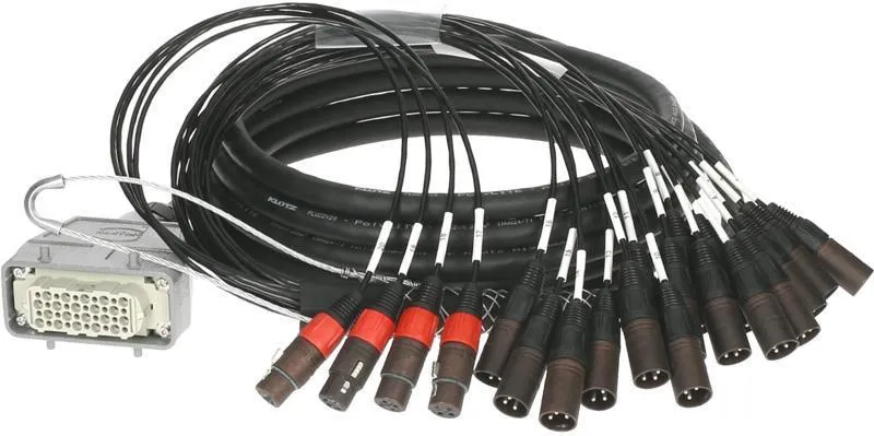 Klotz RMP-24 XLR kabel - 16x XLR samec, 4x XLR samice, 10m, PVC