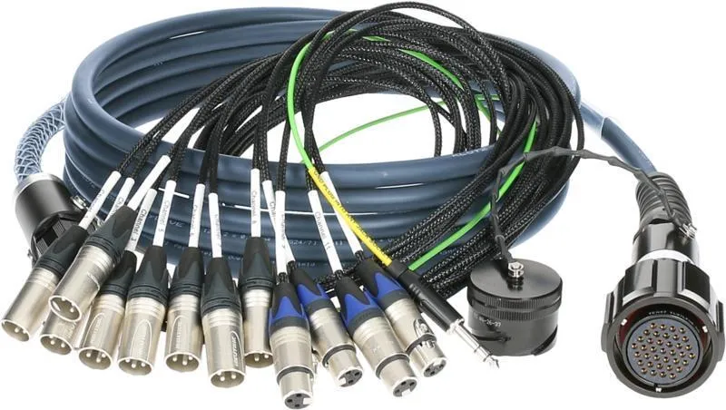 Klotz RMP-12 XLR kabel - 8x XLR samec, 4x XLR samice, 25m