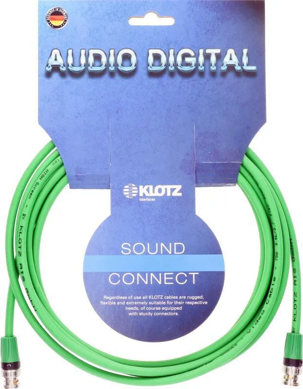 Klotz kabel WordClock a AESid, Neutrik BNC konektory, 10m