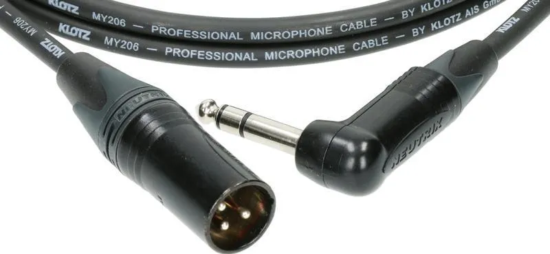 Klotz kabel - symetrický, Neutrik XLR samec - symetrický Jack - 1m