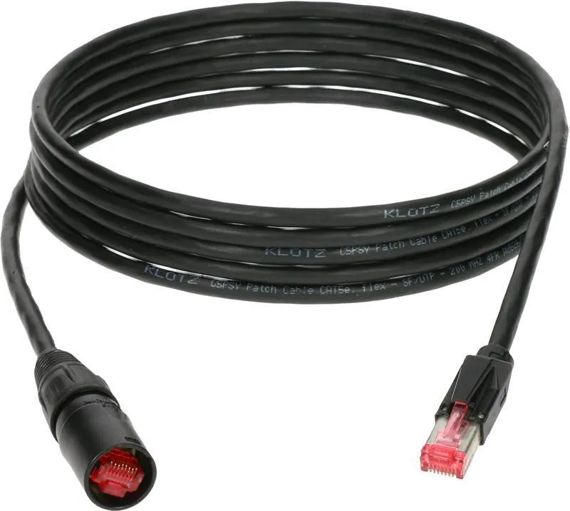 Klotz kabel CAT5e etherCON-RJ45, PVC plášť, flexibilní, 3m