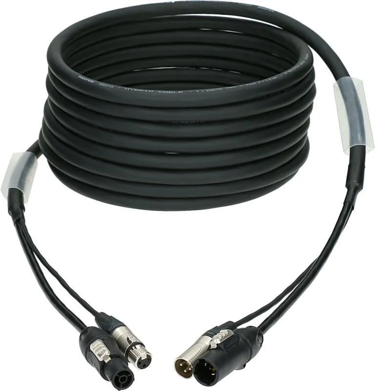 Klotz DMX a napájecí hybridní kabel 3G1.5 XLR 3p + powerCON TRUE1