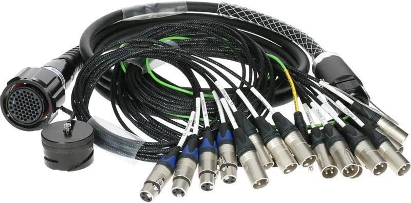 Klotz RMP-16 XLR kabel - 12x XLR samec, 4x XLR samice, 20m, PVC