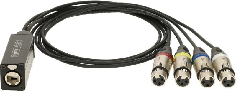 Klotz CATLink MINI 4-cs. síťový kabel etherCON, 4 x XLR 3p, 1,5m