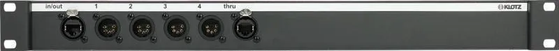 Klotz CATLink RACK 4 kanálový DMX panel 1 x etherCON, 4 x XLR 5p
