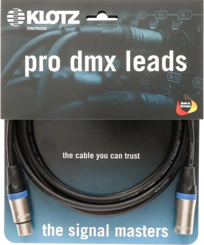 Klotz DMX kabel ultra flexibilní, XLR 5p, nikel, 3m