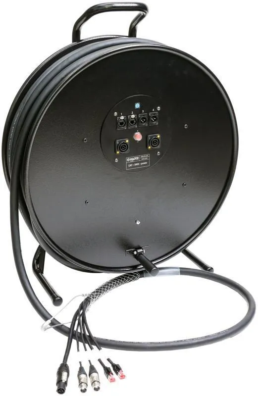 Klotz hybridní kabel 2 x RJ45 => etherCON + 2 x XLR 3p + powerCON TRUE1 - 2,5m
