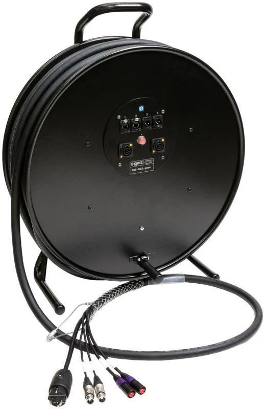 Klotz hybridní kabel - 2 x etherCON, 2 x XLR 3p, Schuko => powerCON TRUE1 - 2,5m