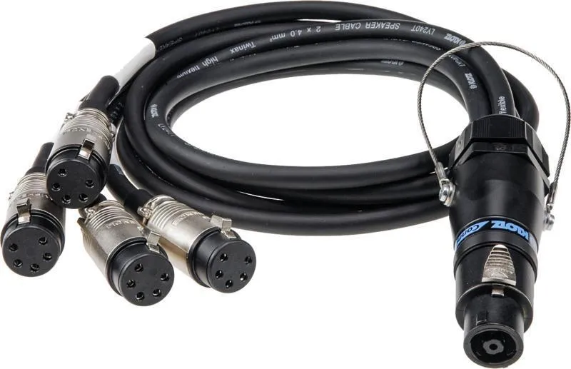 Klotz kabel speakON 8p, 4 x EP 5p, 5m