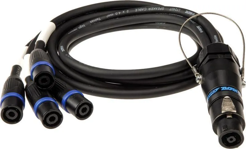 Klotz IM kabel speakON 8p matka - 4 x speakON 4p otec - 5m