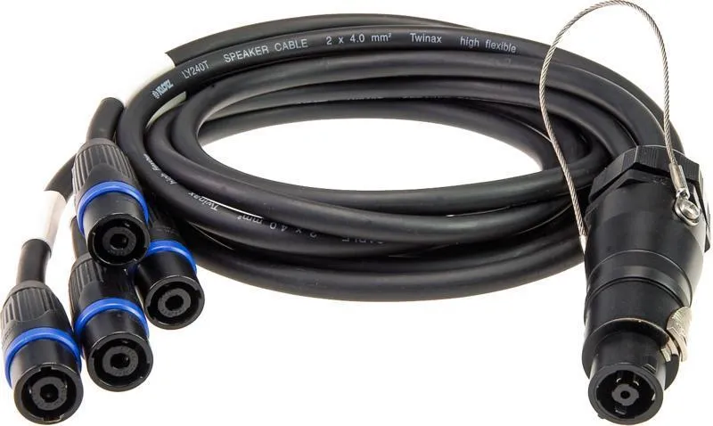 Klotz IM kabel speakON 8p matka - 4 x speakON 4p samec