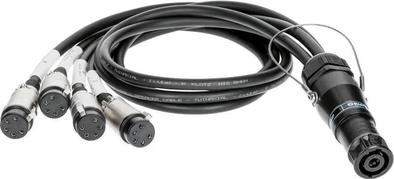 Klotz kabel speakON 8p, 4 x EP 5p, 5m