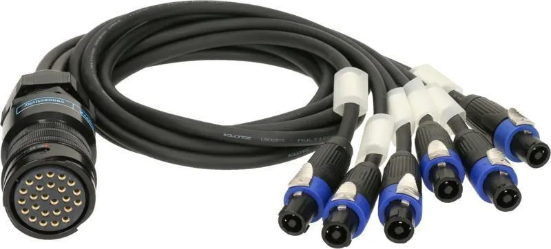 Klotz SPUTNIK adaptér pro d&b reproduktory PA-COM® 25p, 6 x speakON 4p, 1m