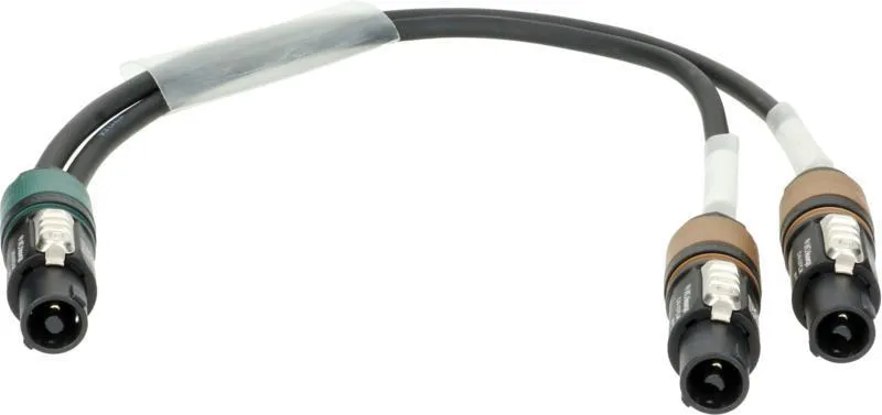 Klotz speakON adaptér reproduktorů speakON 4p samice - 2 x speakON 2p samice - 0,5m