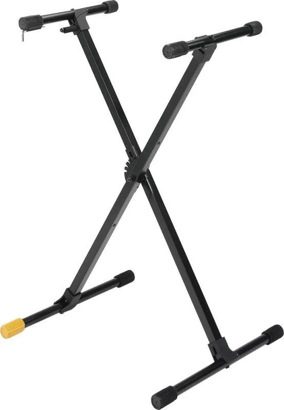 Hercules Klávesový stojan, X-tvar, jednoduchý rám, 1 nástroj, 80 kg nosnost