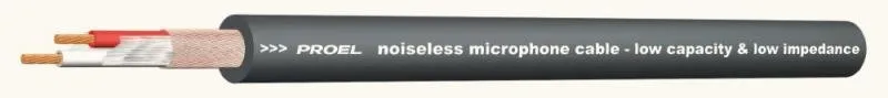 Proel Mikrofonní kabel 2 x 0,22 mm2, černý, PVC Ø 6,50 mm, 100 m