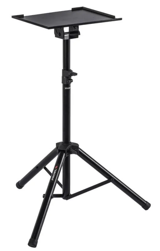 PROEL stojan, černý, výška 920-1400 mm, deska 390 x 290 mm, max. zatížení 35 kg