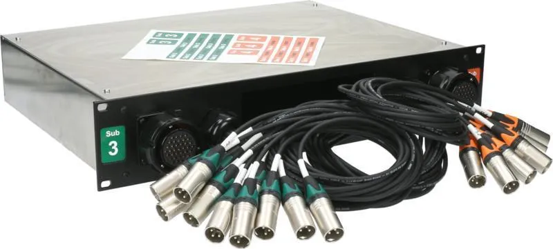 Klotz SUB patch box 2x RMP, 2x 12 XLR, 2 HE, jednoduché uzemnění